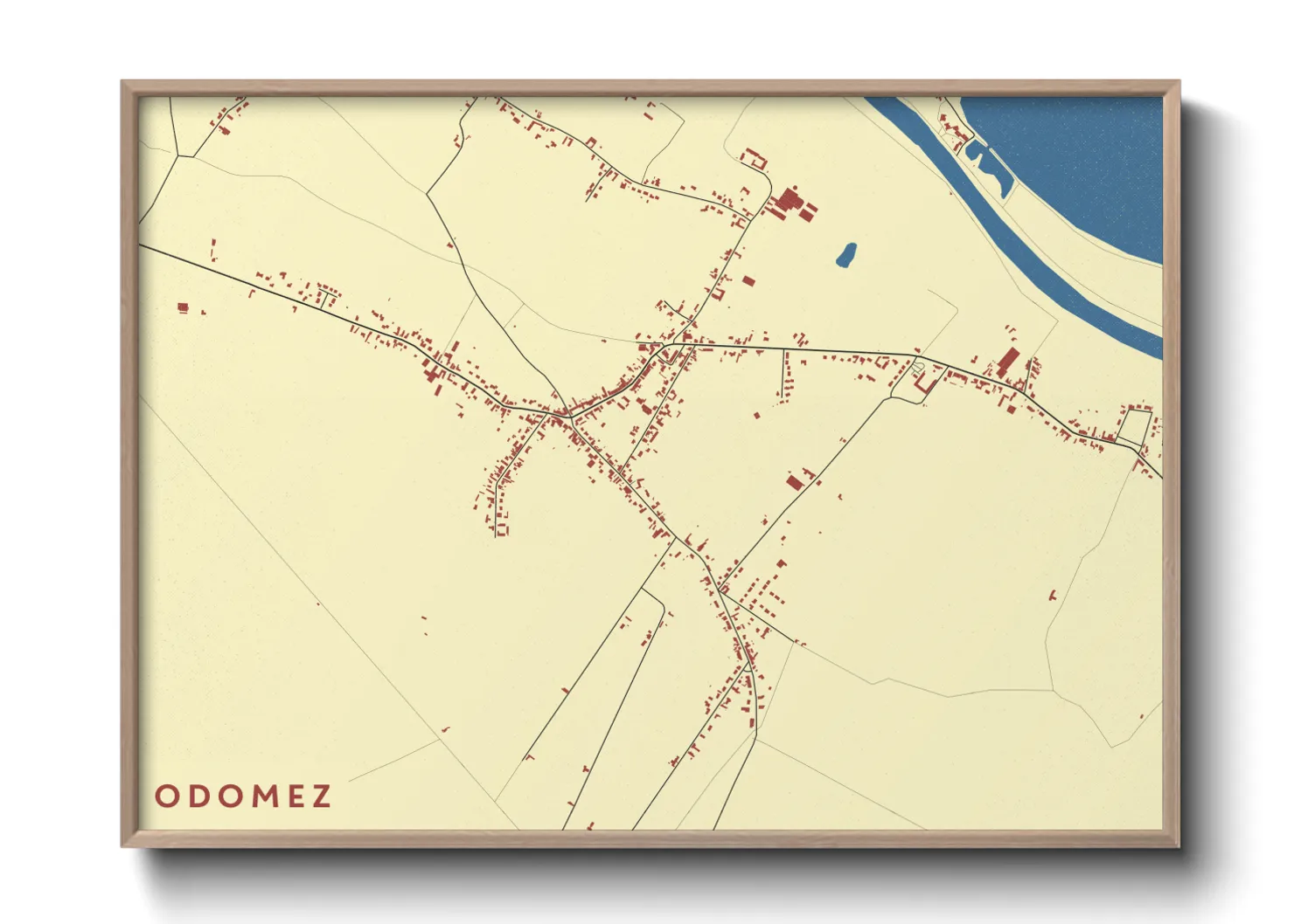 Une affiche de carte sur Odomez