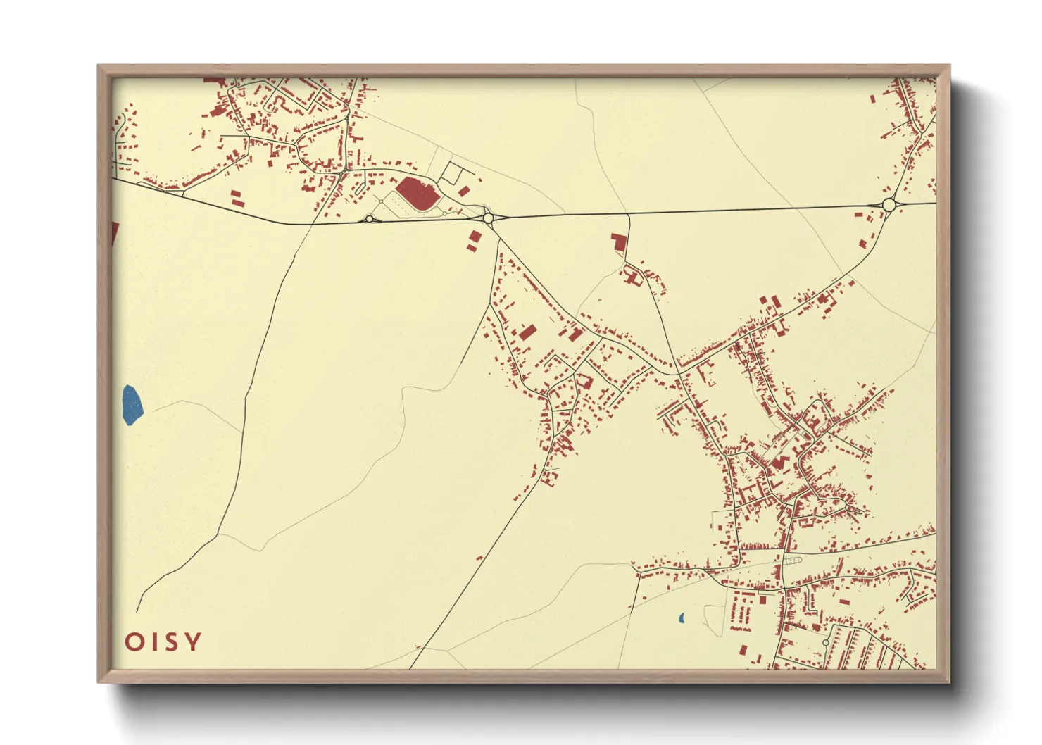 Une affiche de carte sur Oisy