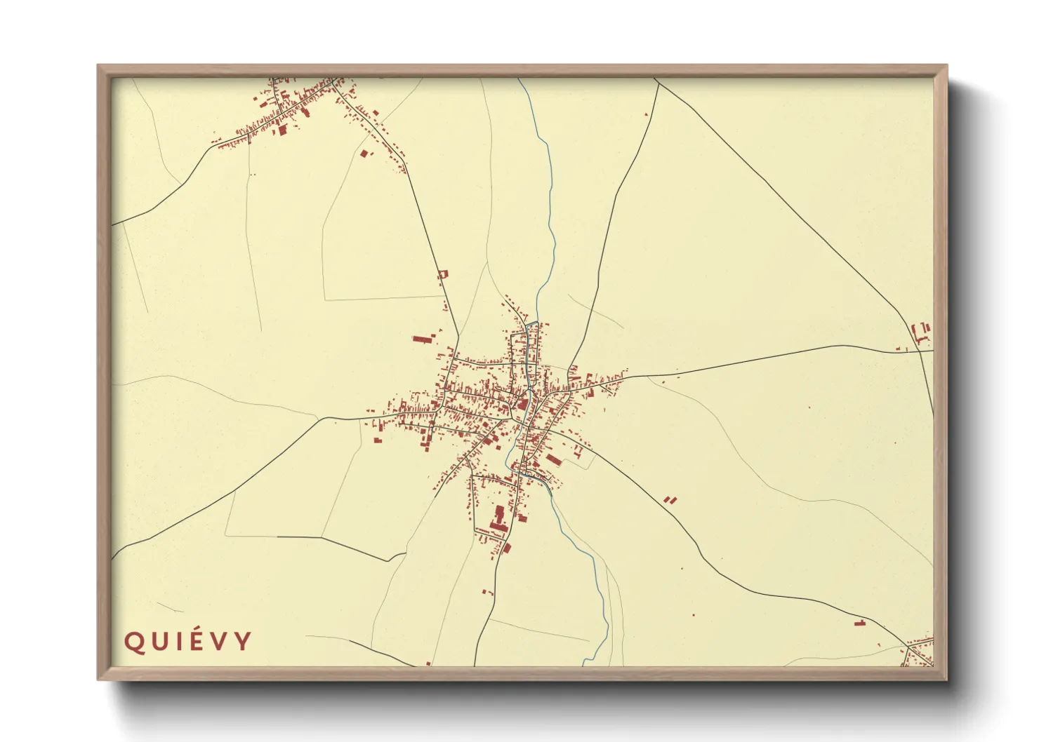 Une affiche de carte sur Quiévy