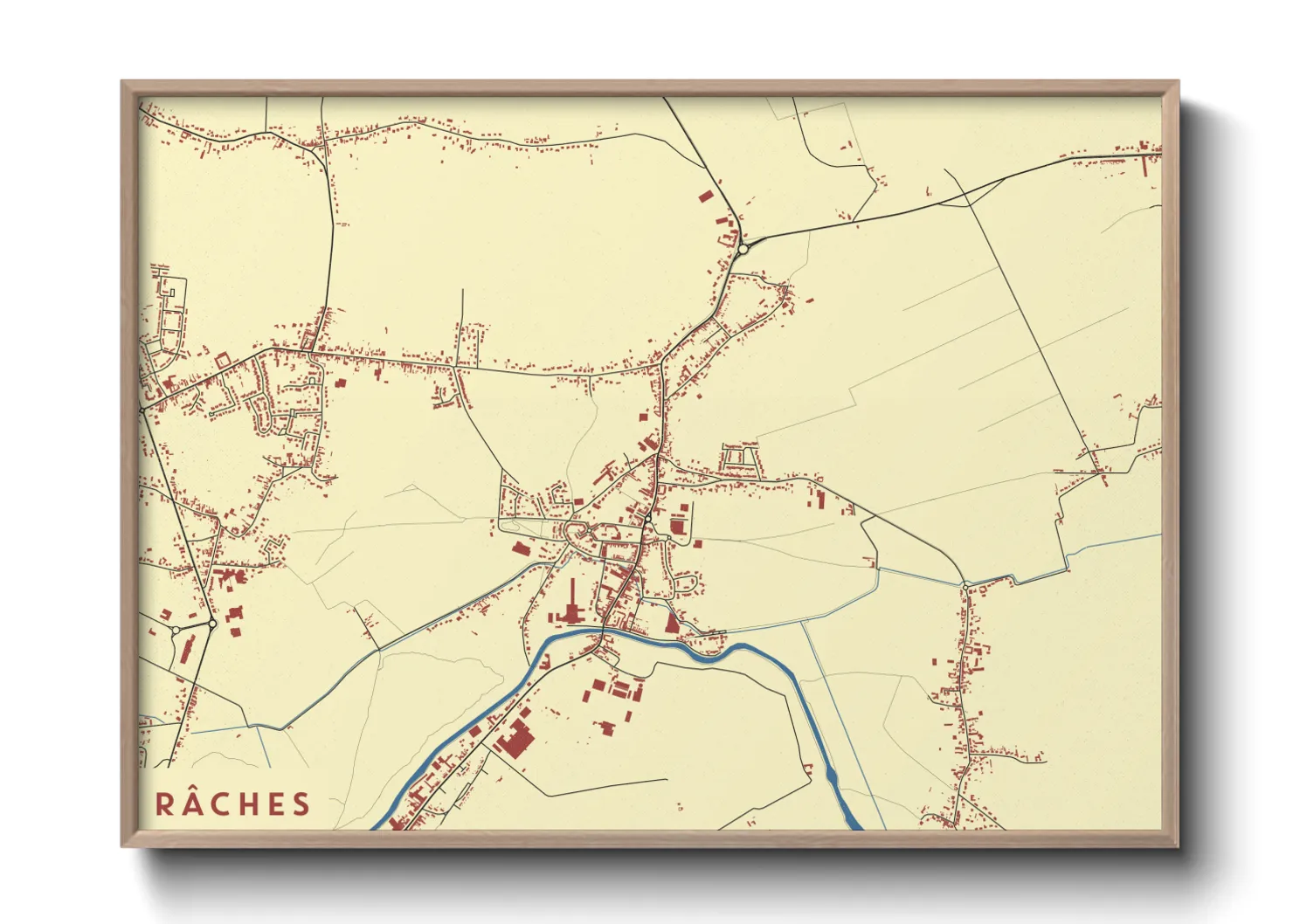 Une affiche de carte sur Râches