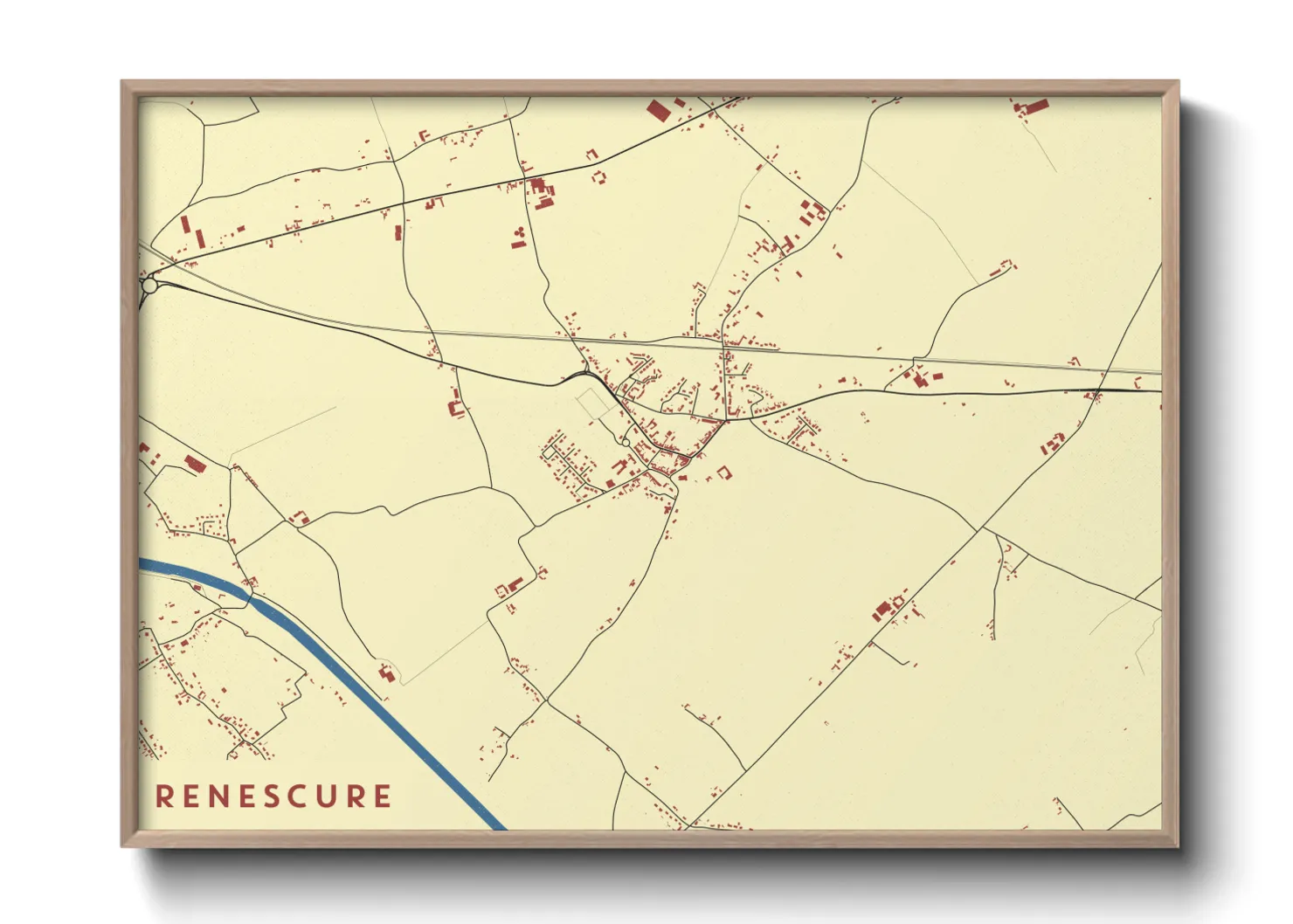 Une affiche de carte sur Renescure