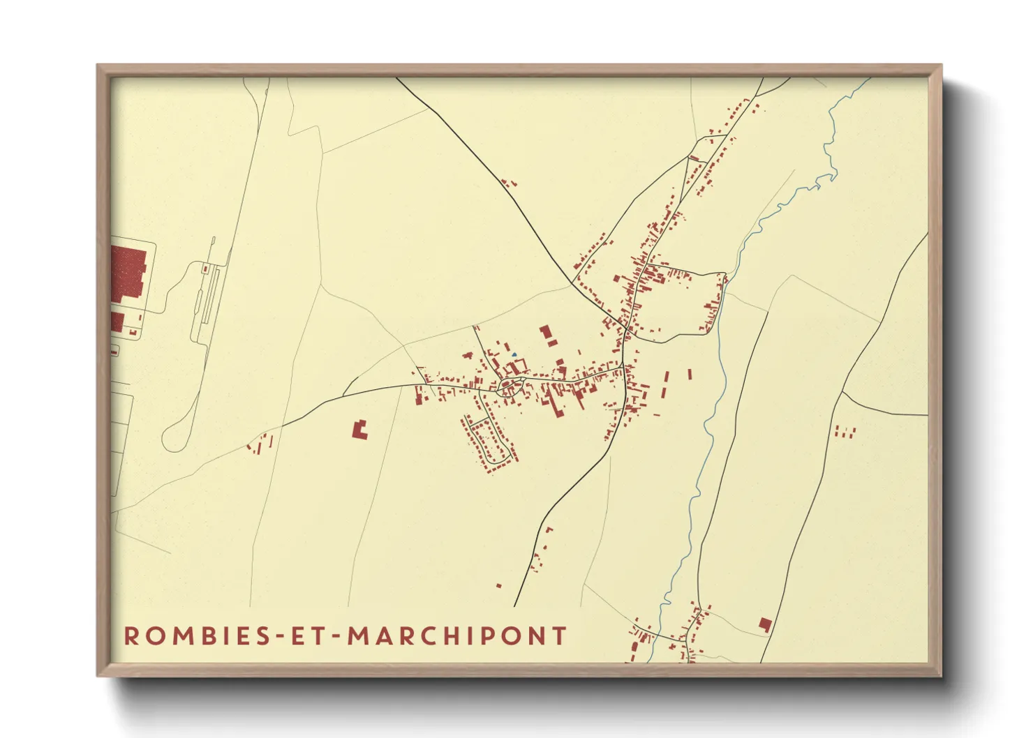 Une affiche de carte sur Rombies-et-Marchipont