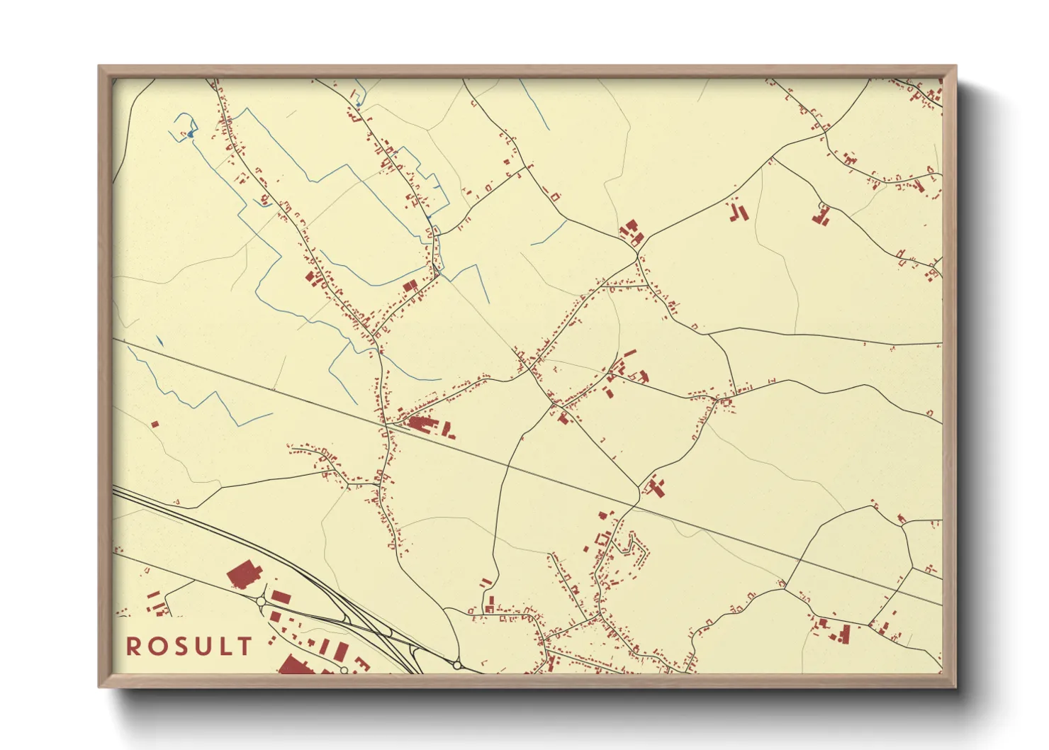Une affiche de carte sur Rosult