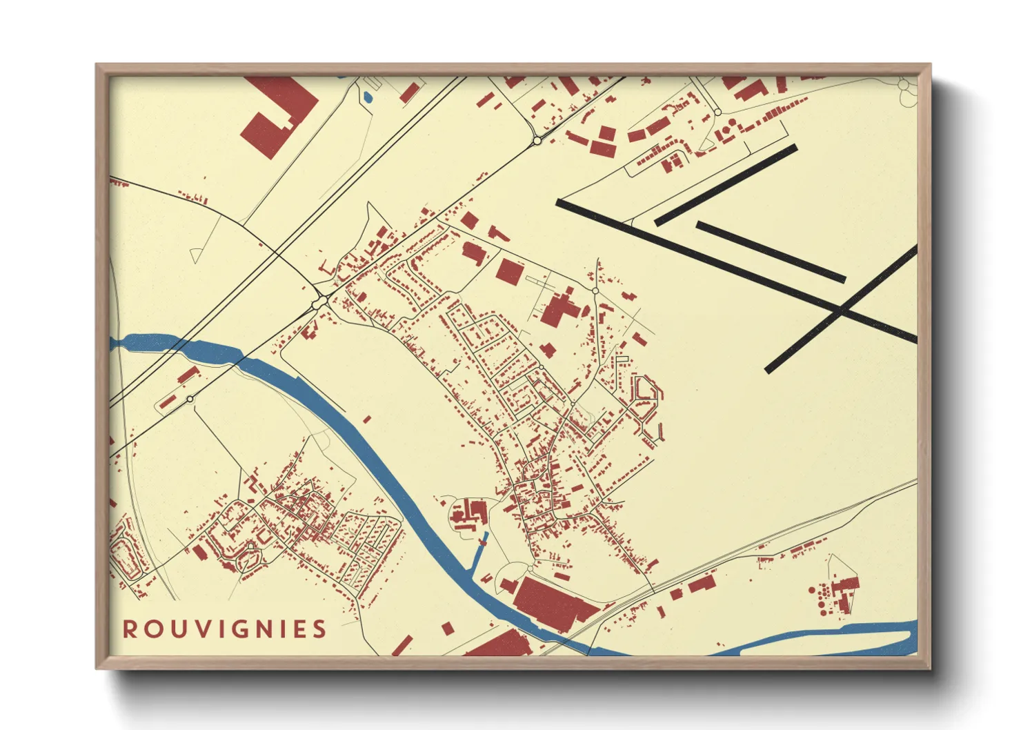 Une affiche de carte sur Rouvignies