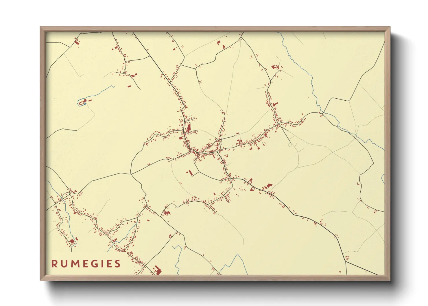 Une affiche de carte sur Rumegies