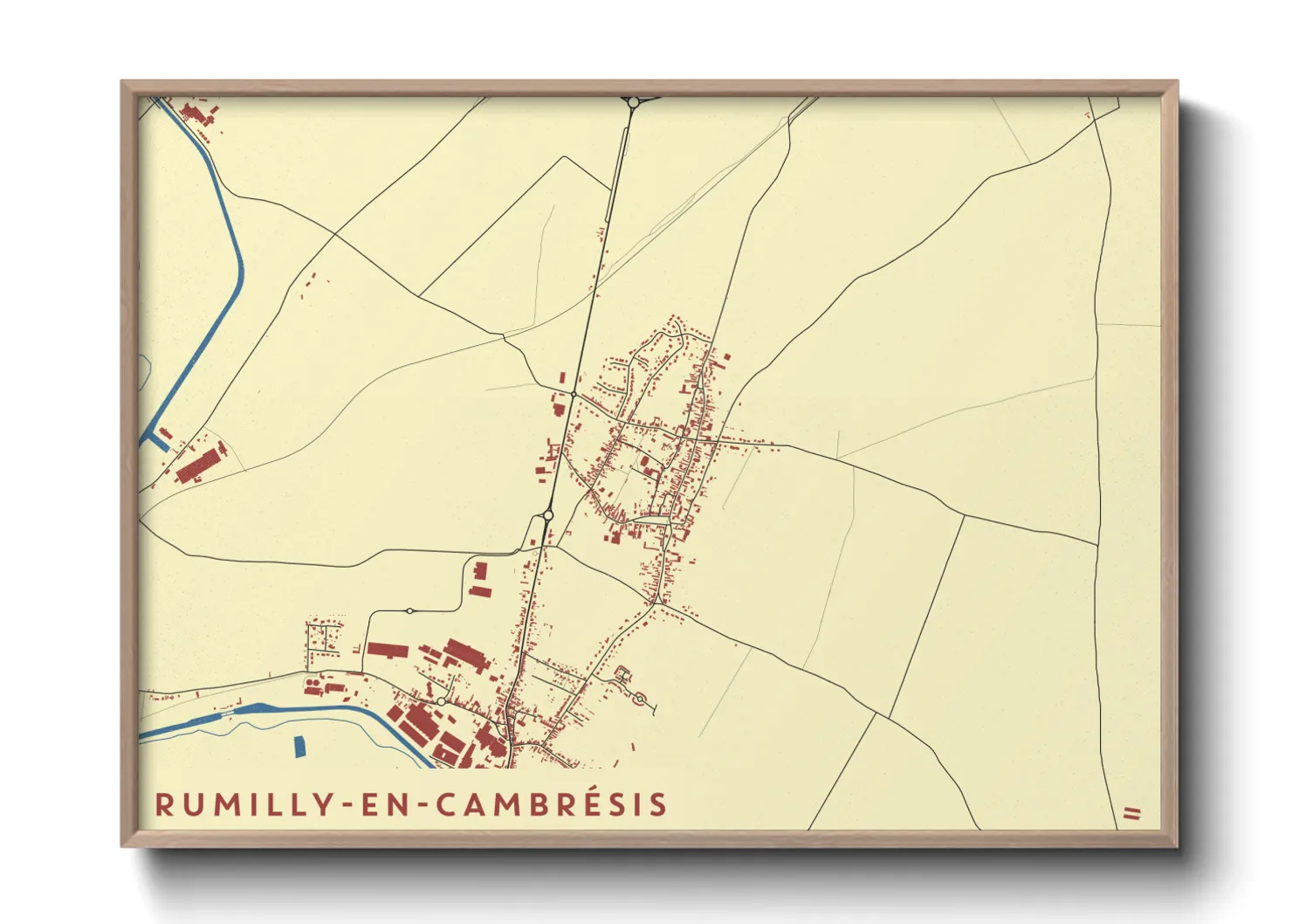 Une affiche de carte sur Rumilly-en-Cambrésis