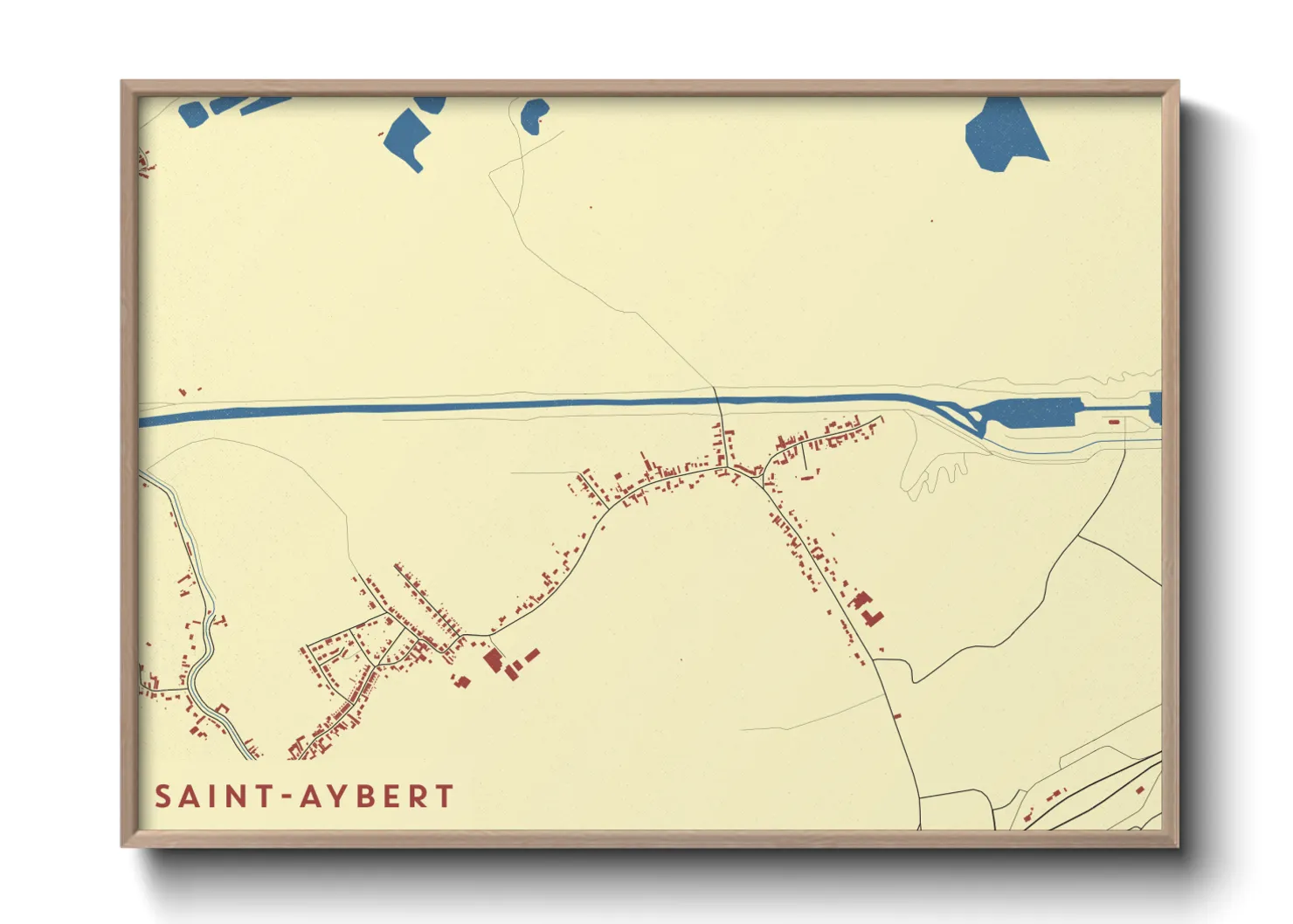 Une affiche de carte sur Saint-Aybert