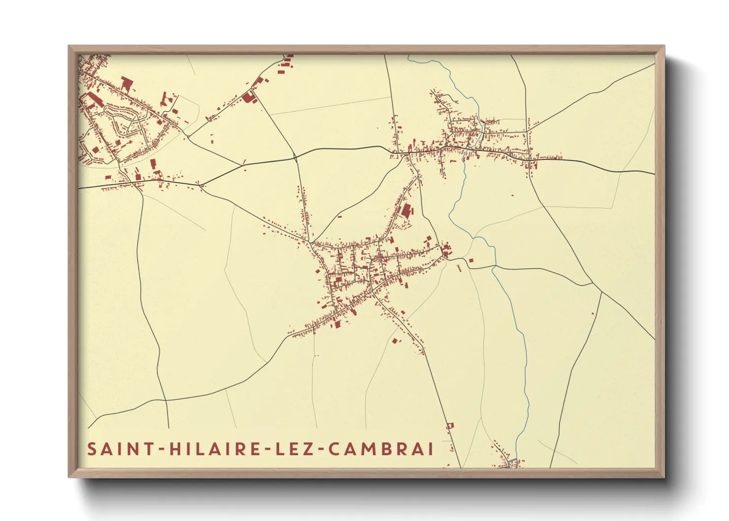 Une affiche de carte sur Saint-Hilaire-lez-Cambrai