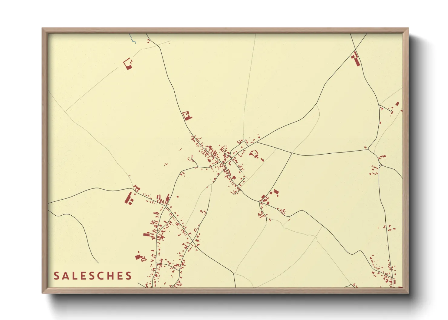Une affiche de carte sur Salesches