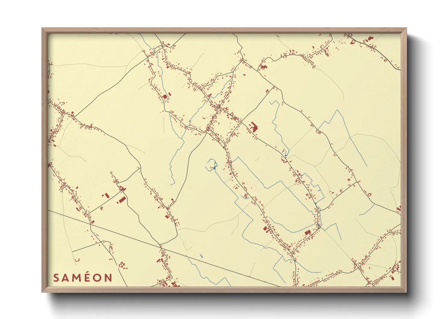 Une affiche de carte sur Saméon