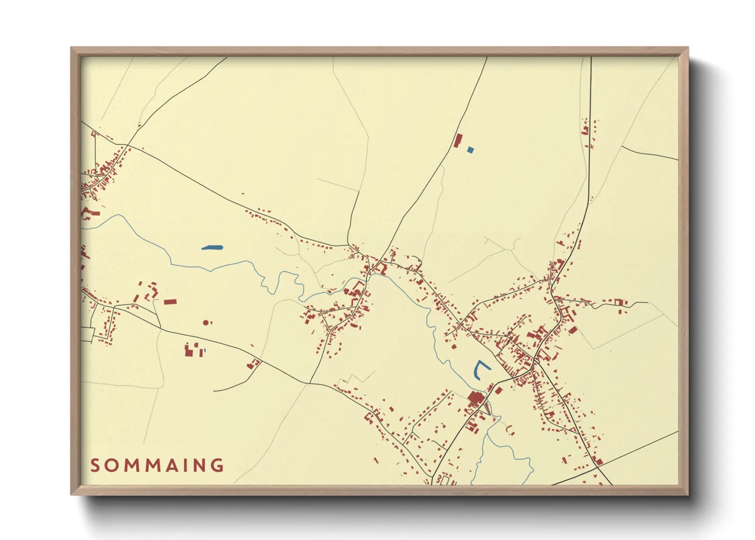 Une affiche de carte sur Sommaing