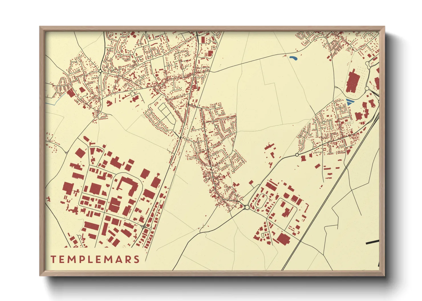 Une affiche de carte sur Templemars