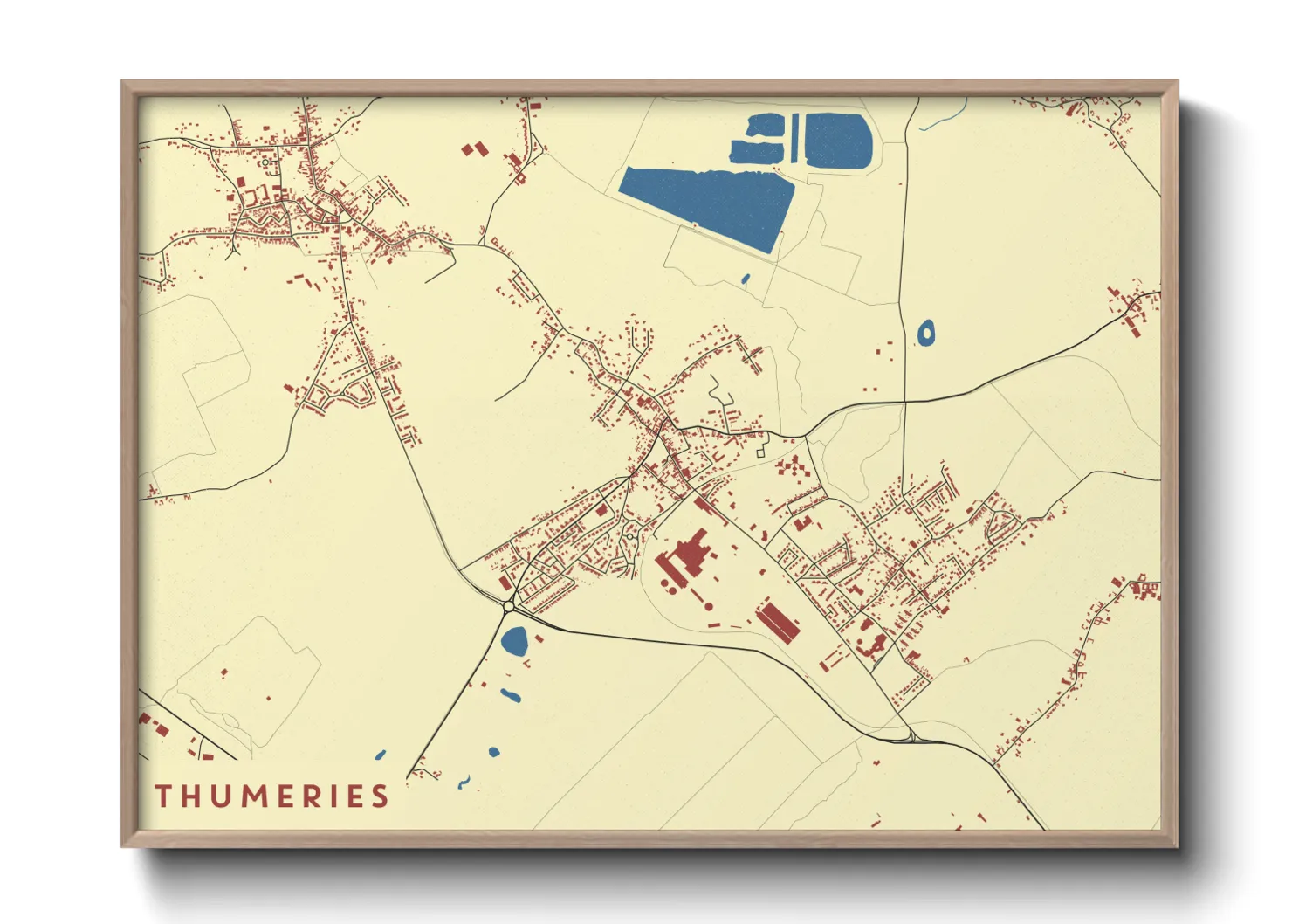 Une affiche de carte sur Thumeries