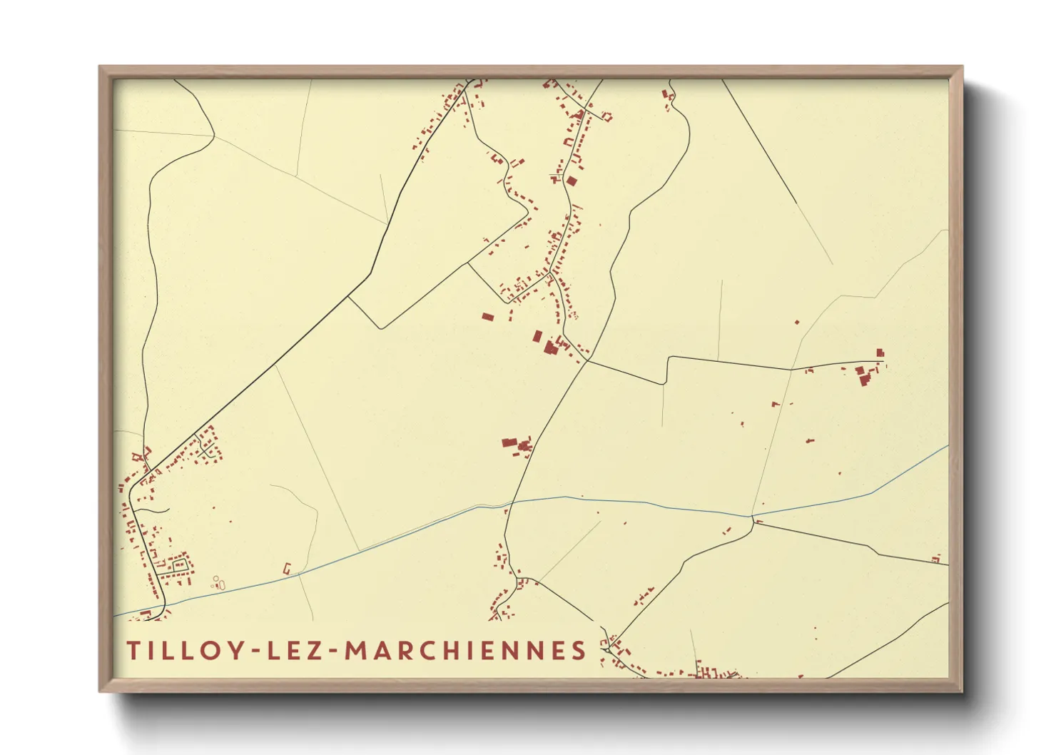 Une affiche de carte sur Tilloy-lez-Marchiennes
