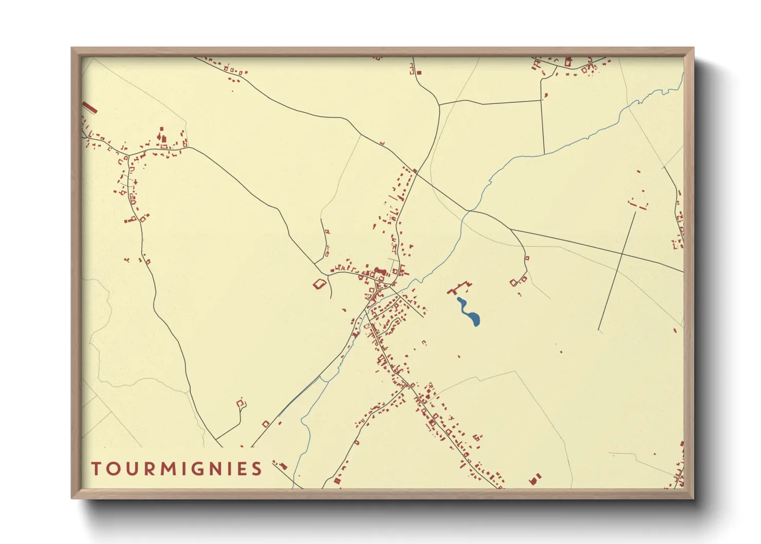 Une affiche de carte sur Tourmignies