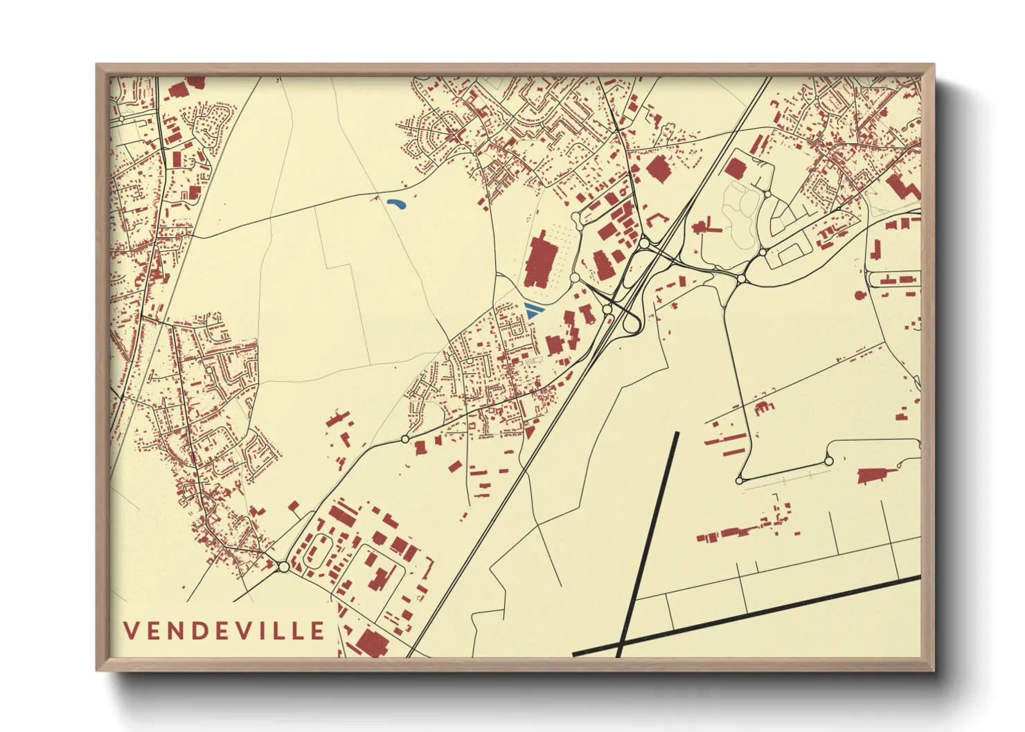 Une affiche de carte sur Vendeville