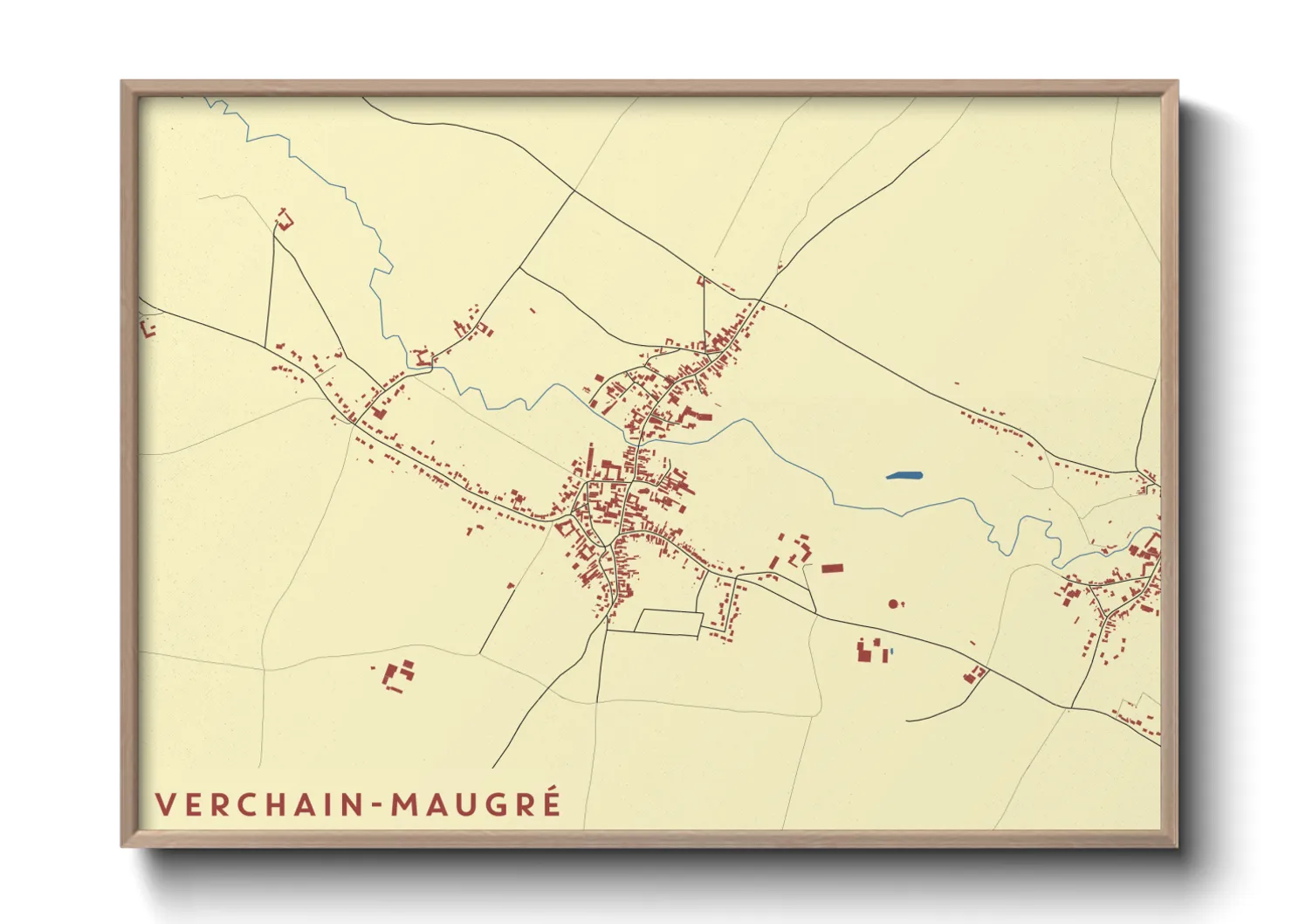 Une affiche de carte sur Verchain-Maugré