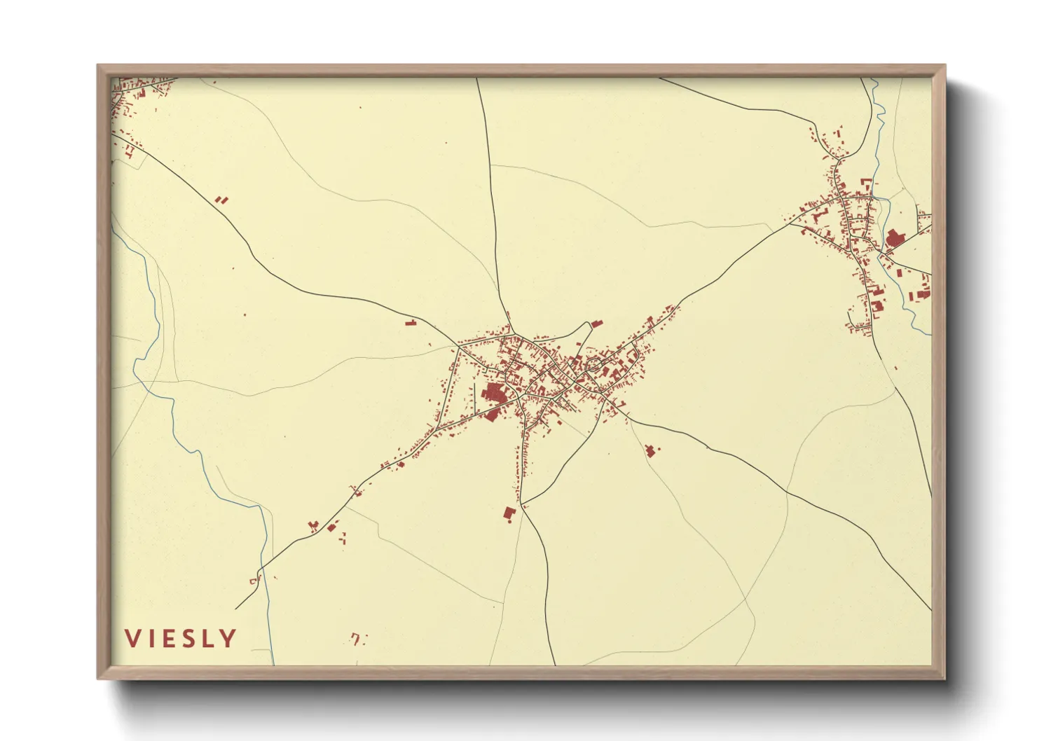 Une affiche de carte sur Viesly