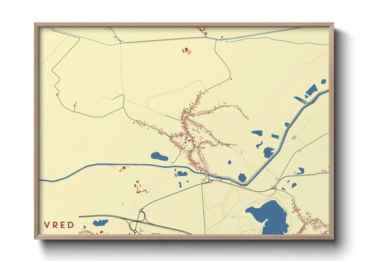 Une affiche de carte sur Vred