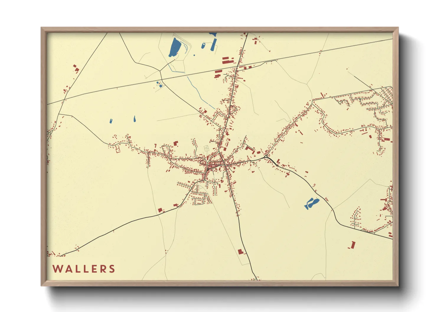 Une affiche de carte sur Wallers