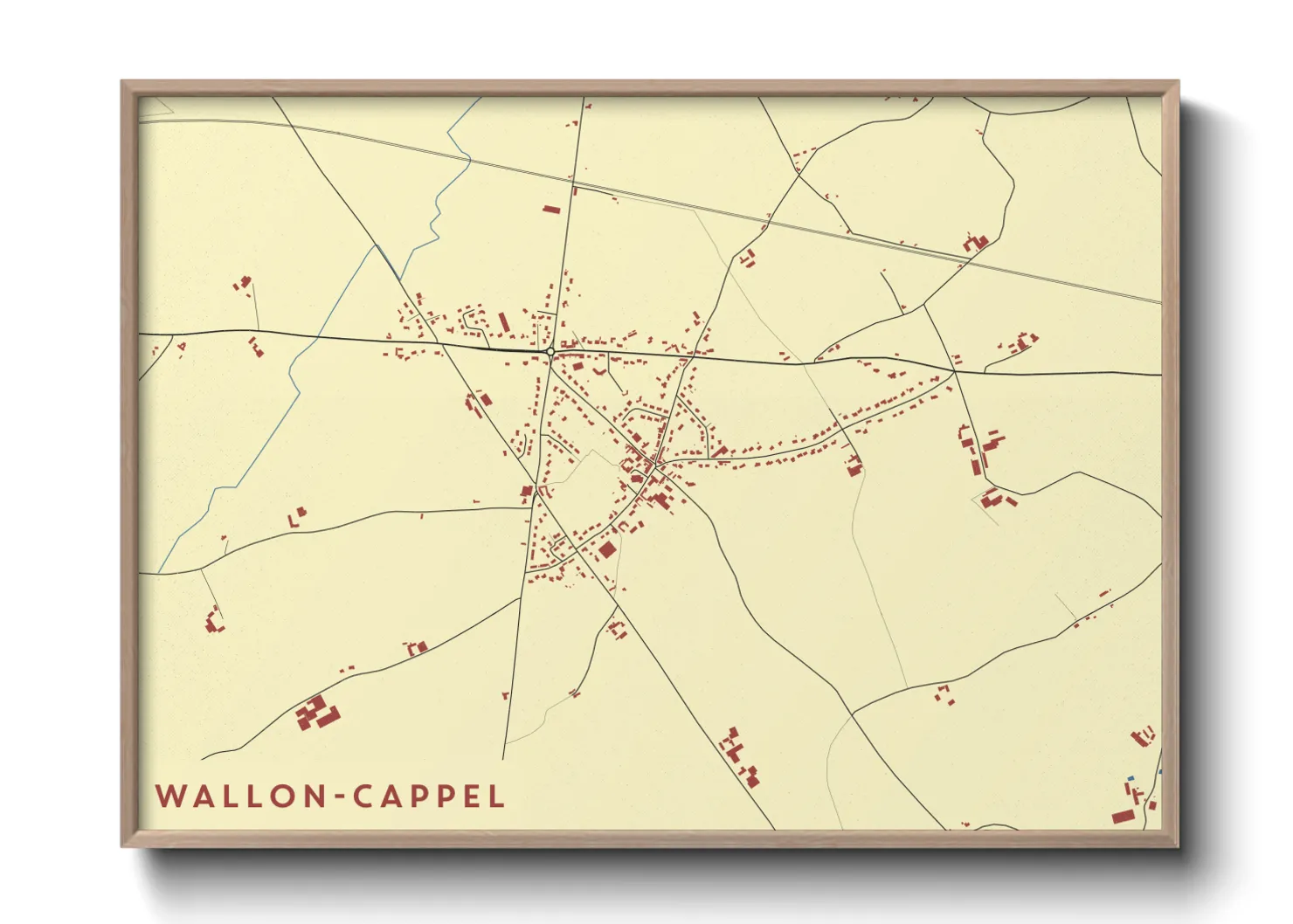 Une affiche de carte sur Wallon-Cappel