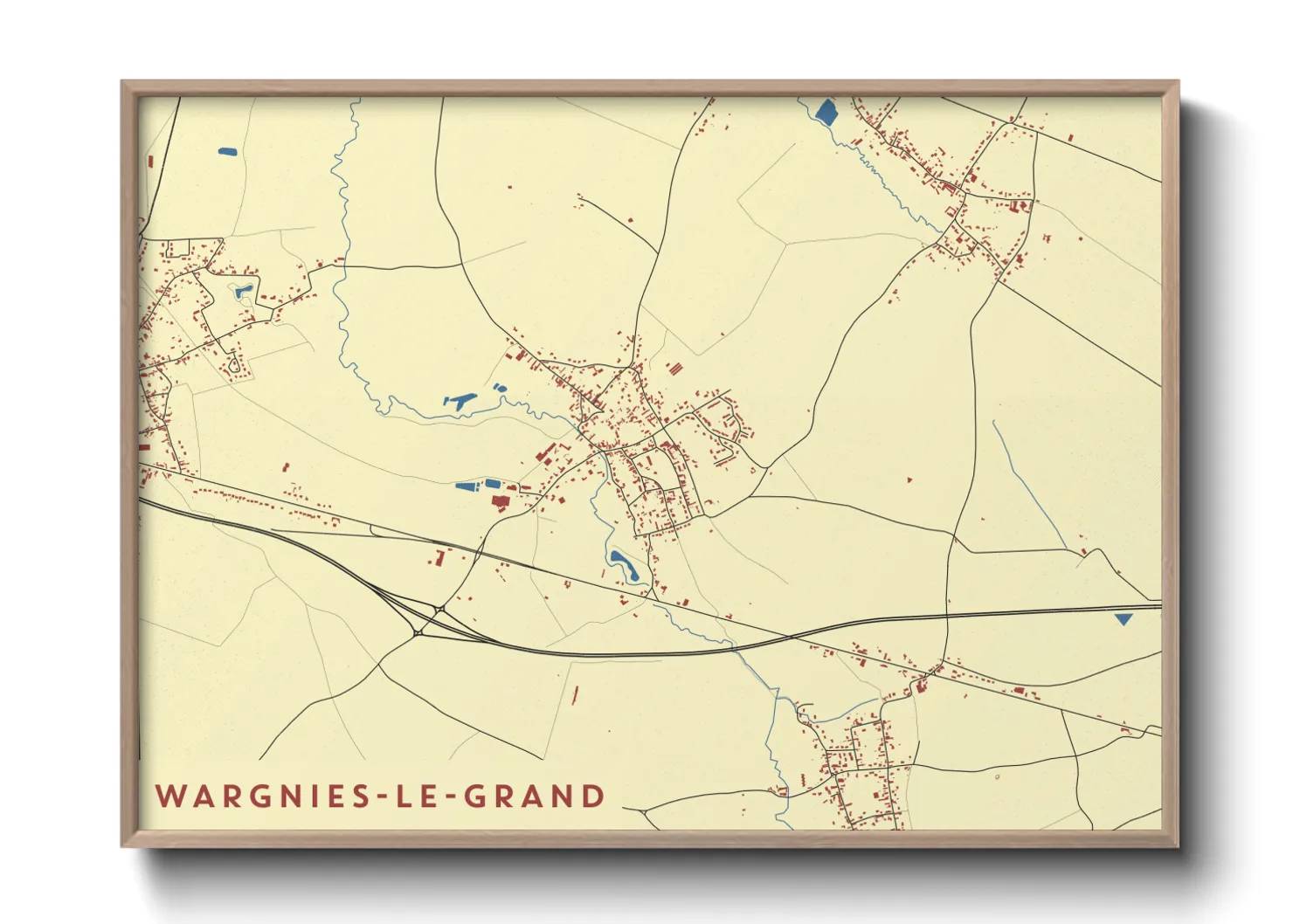 Une affiche de carte sur Wargnies-le-Grand