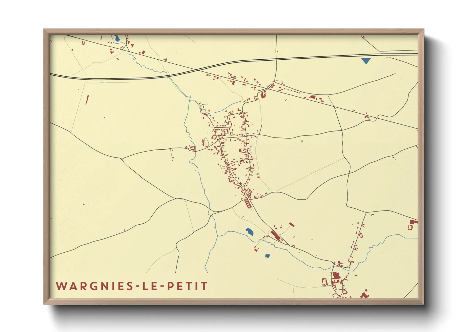 Une affiche de carte sur Wargnies-le-Petit
