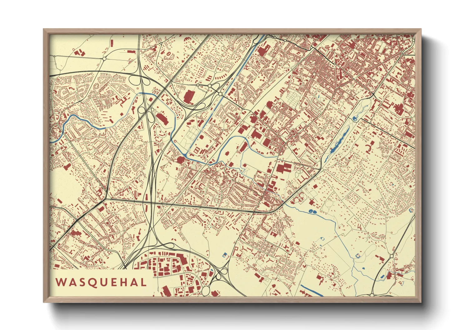 Une affiche de carte sur Wasquehal