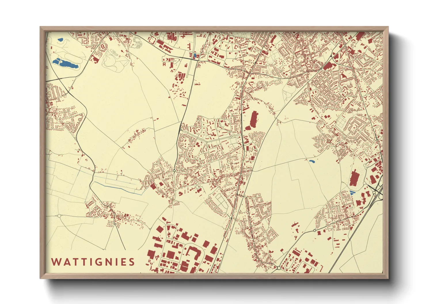 Une affiche de carte sur Wattignies