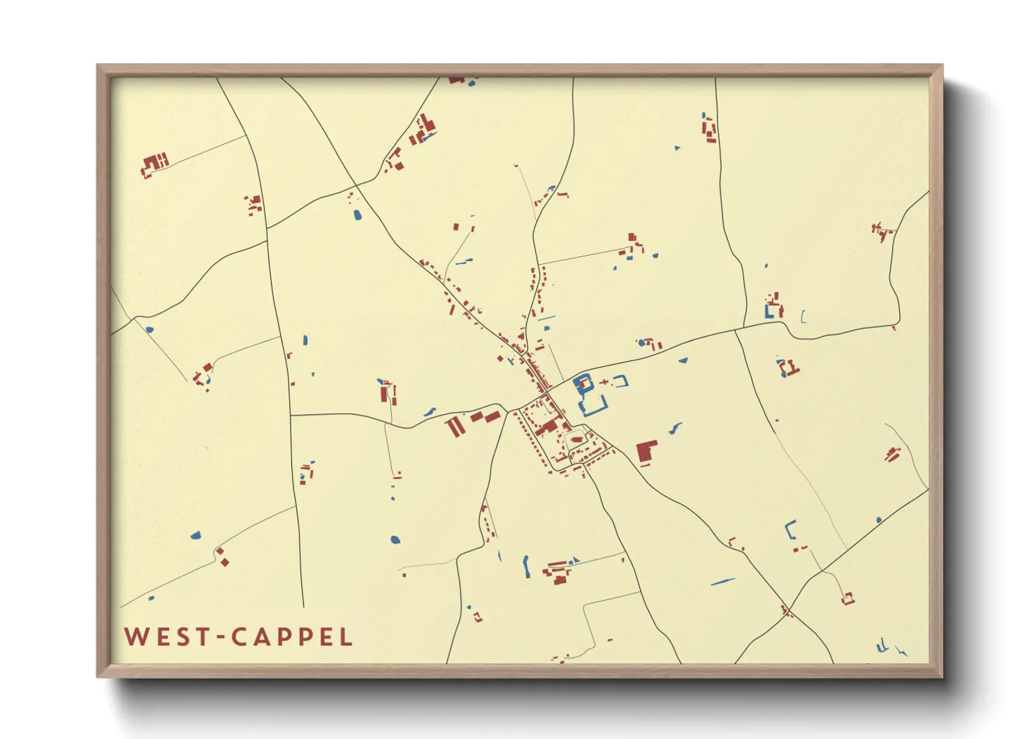 Une affiche de carte sur West-Cappel