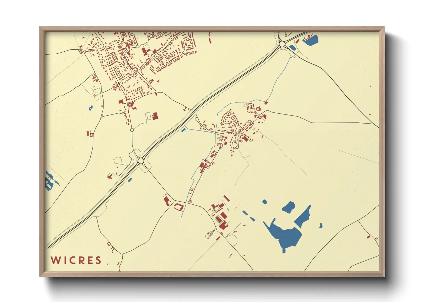 Une affiche de carte sur Wicres