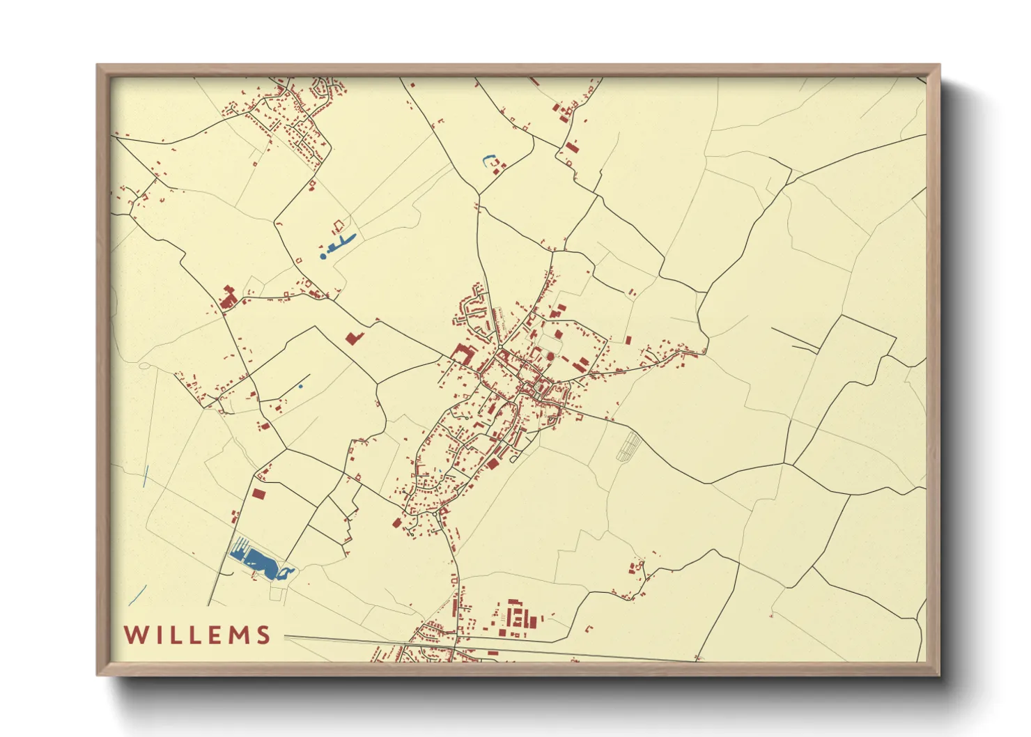Une affiche de carte sur Willems