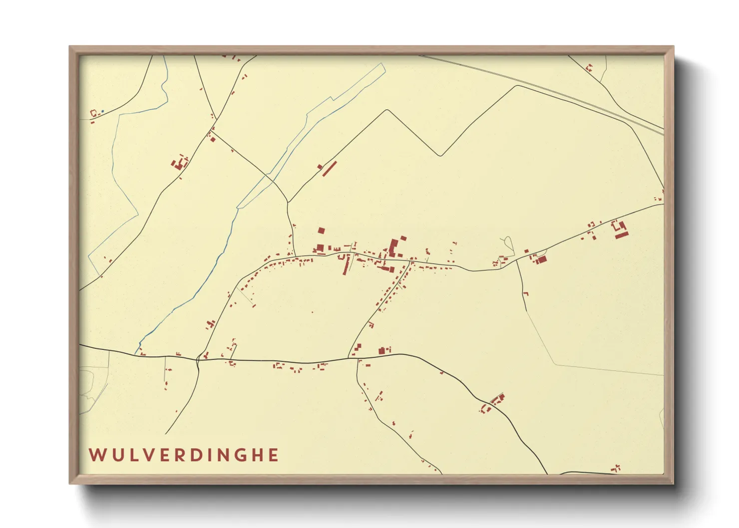 Une affiche de carte sur Wulverdinghe