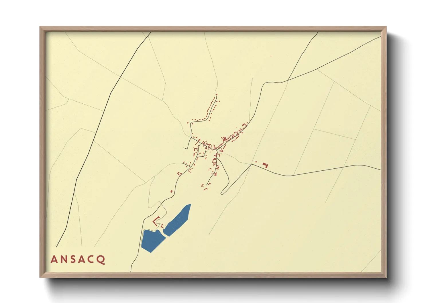 Une affiche de carte sur Ansacq