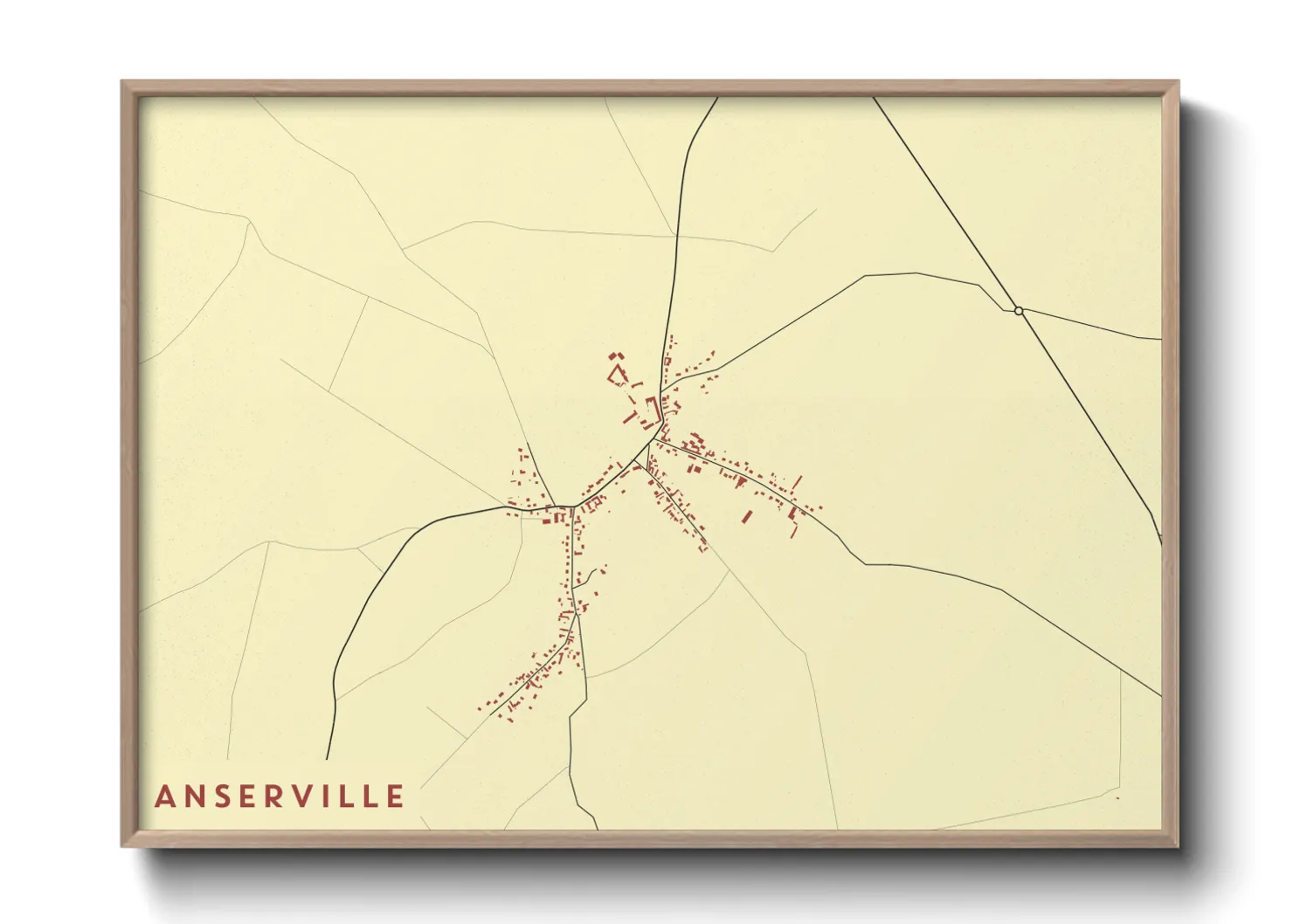 Une affiche de carte sur Anserville