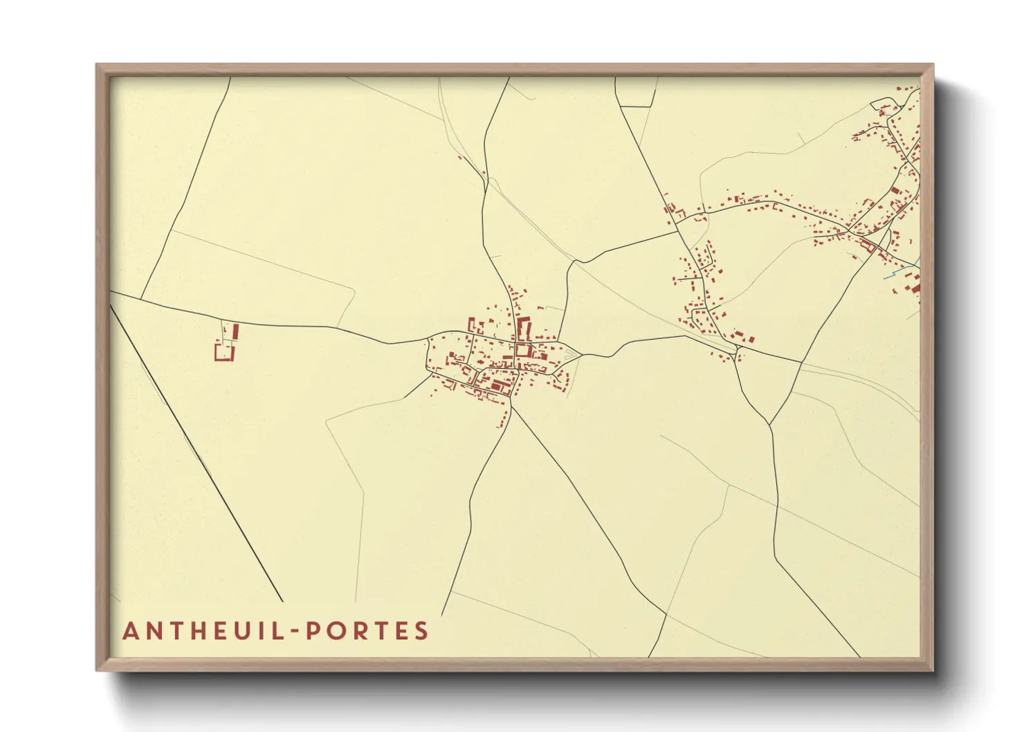 Une affiche de carte sur Antheuil-Portes