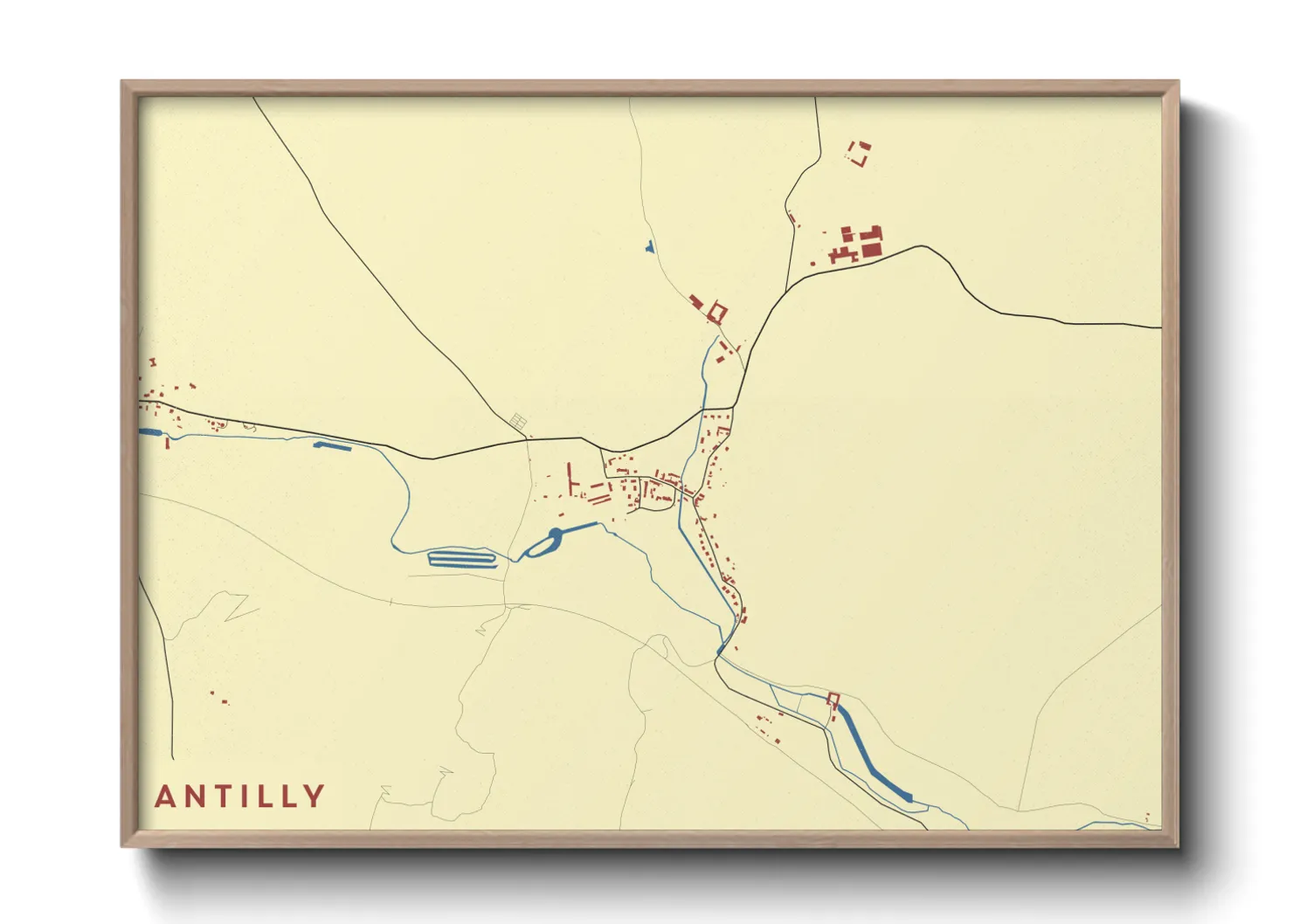 Une affiche de carte sur Antilly