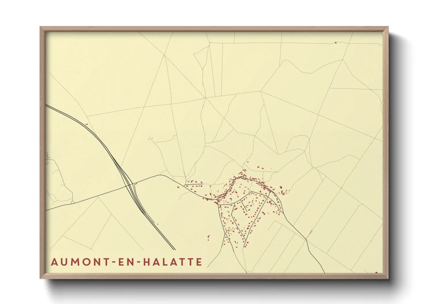 Une affiche de carte sur Aumont-en-Halatte