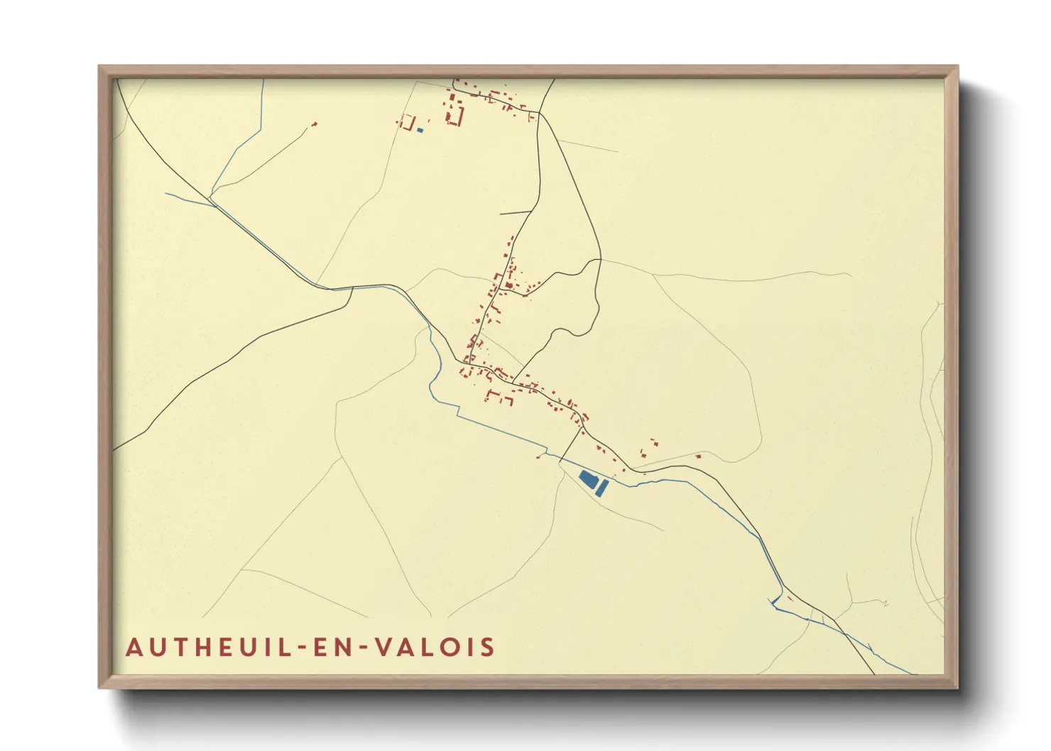 Une affiche de carte sur Autheuil-en-Valois