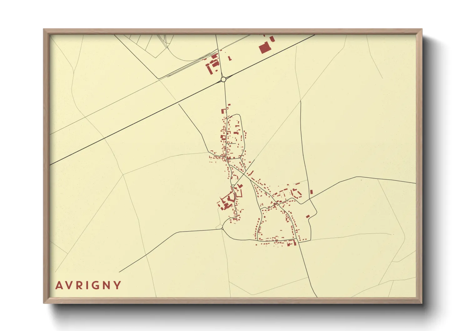 Une affiche de carte sur Avrigny