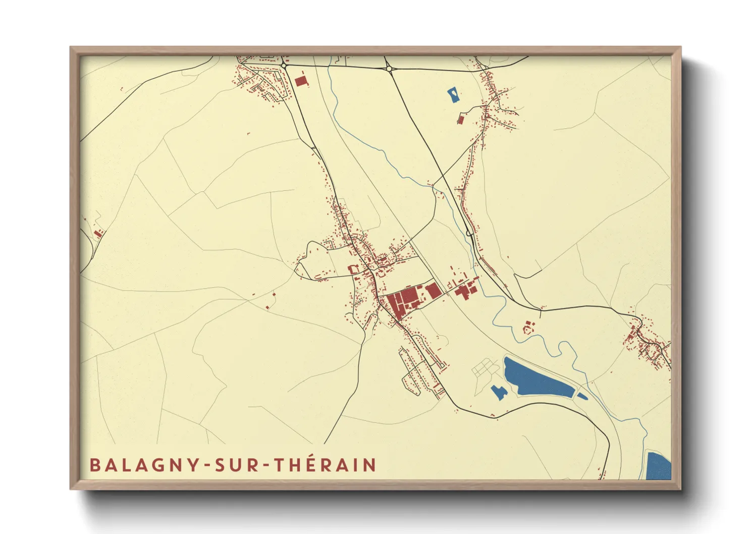 Une affiche de carte sur Balagny-sur-Thérain