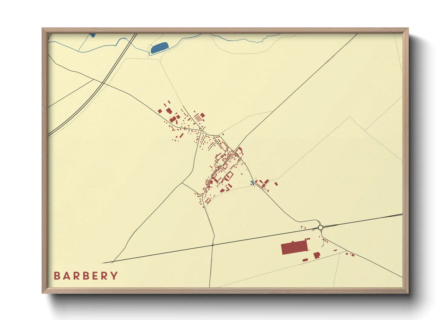Une affiche de carte sur Barbery