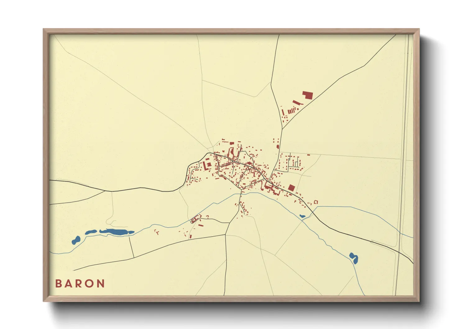 Une affiche de carte sur Baron