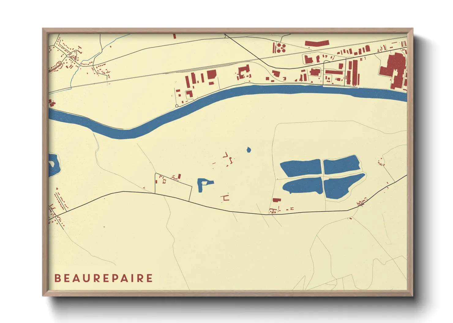 Une affiche de carte sur Beaurepaire