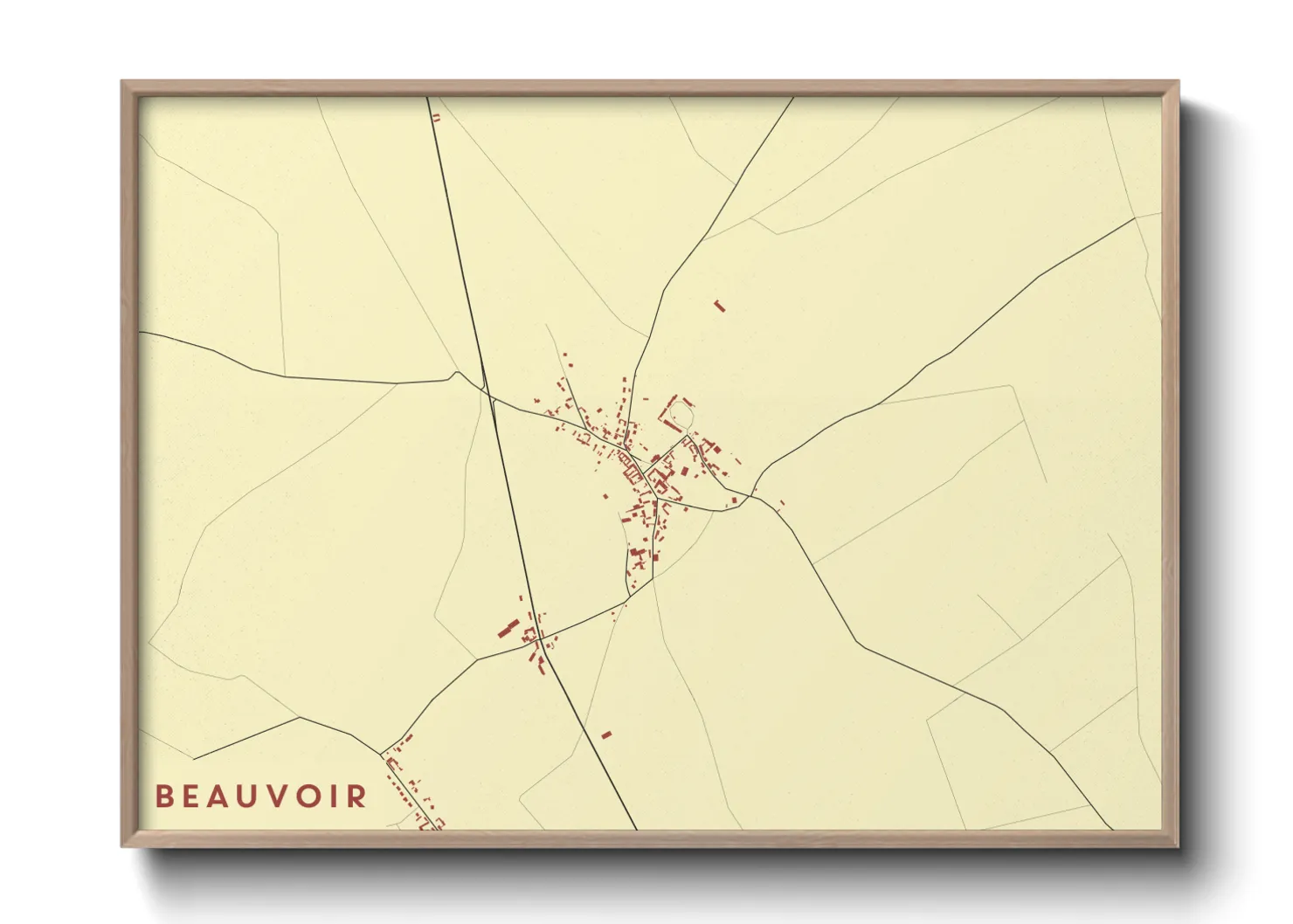 Une affiche de carte sur Beauvoir