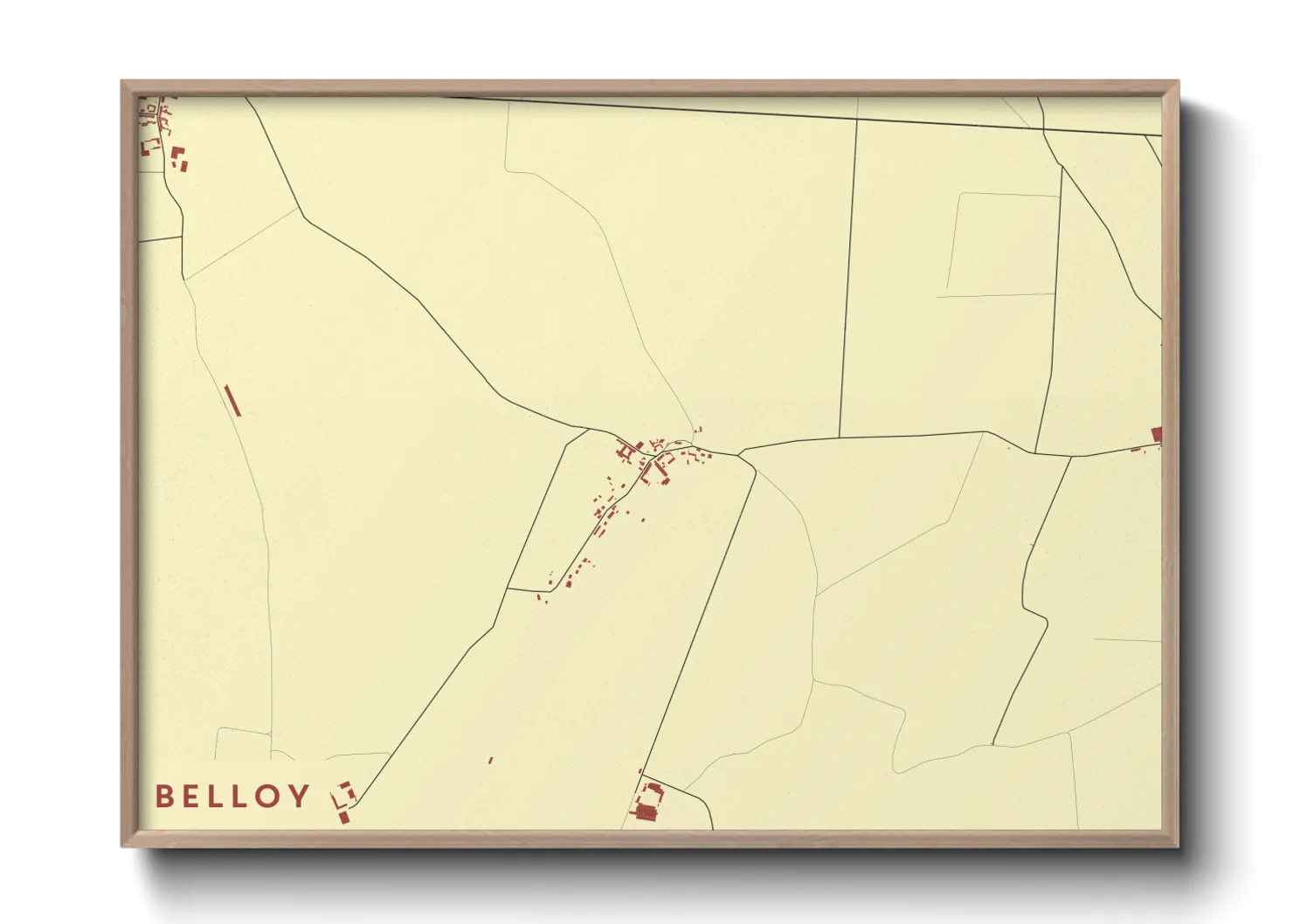 Une affiche de carte sur Belloy
