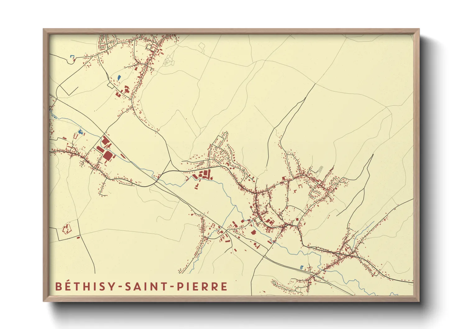 Une affiche de carte sur Béthisy-Saint-Pierre