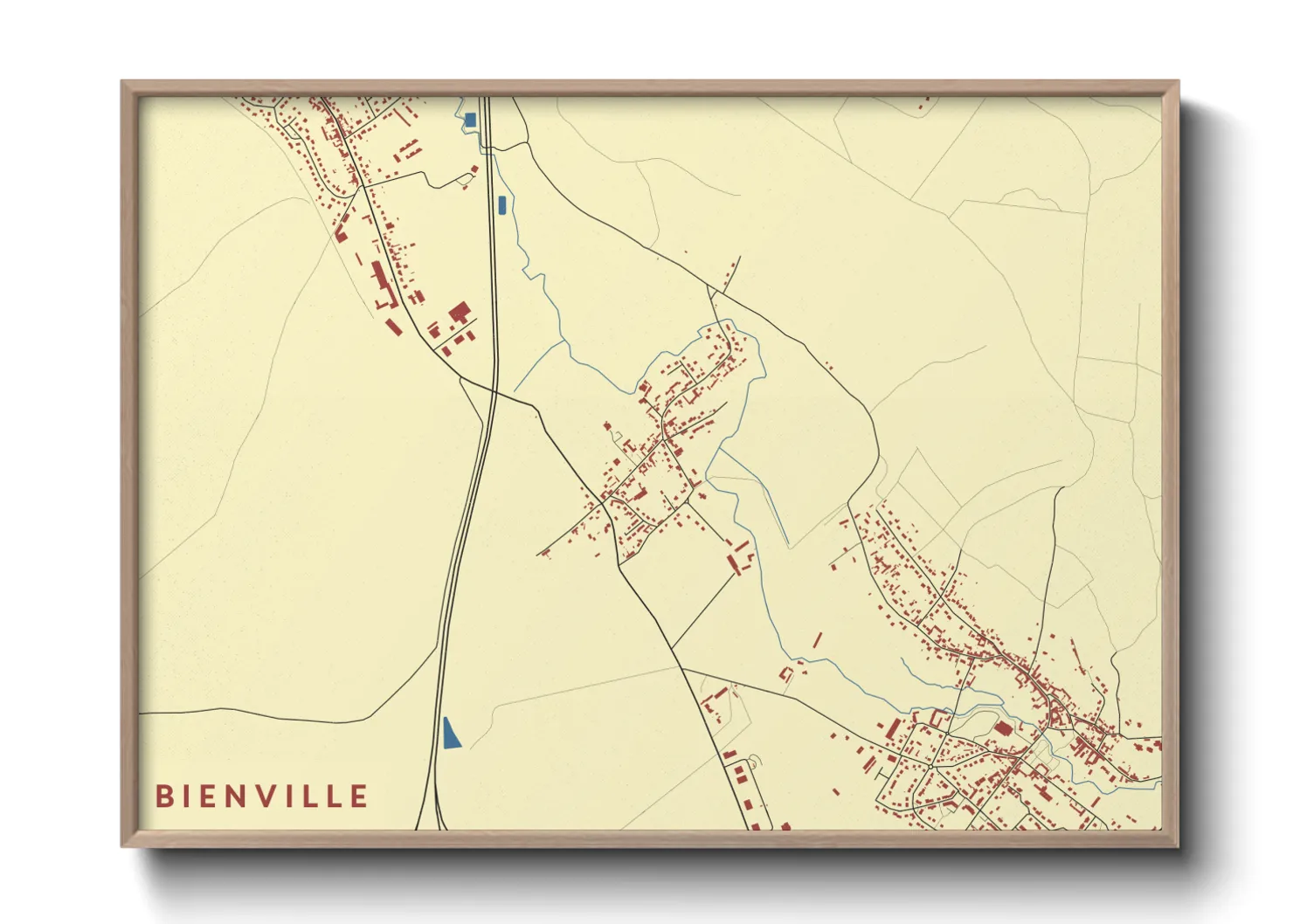 Une affiche de carte sur Bienville