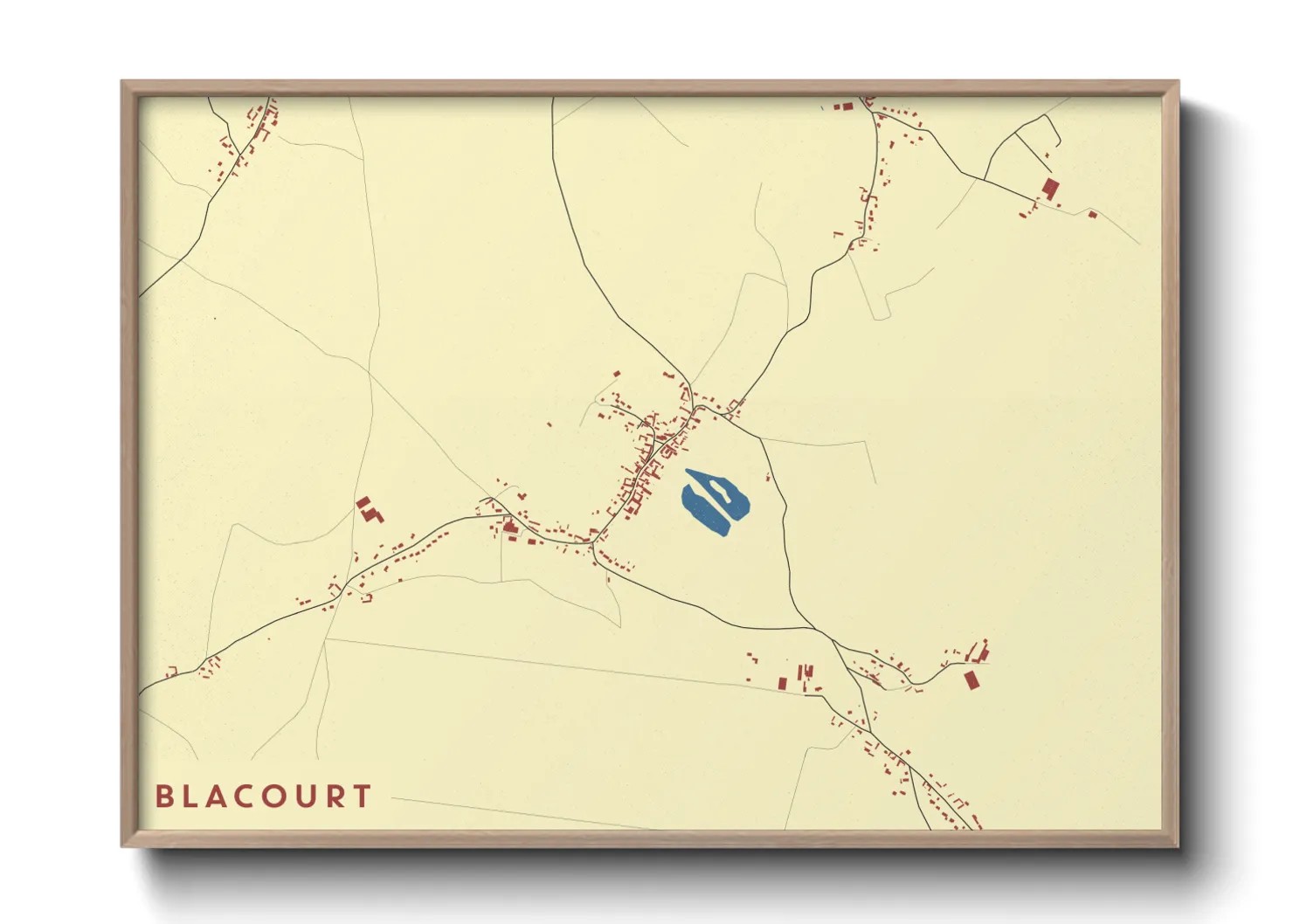 Une affiche de carte sur Blacourt