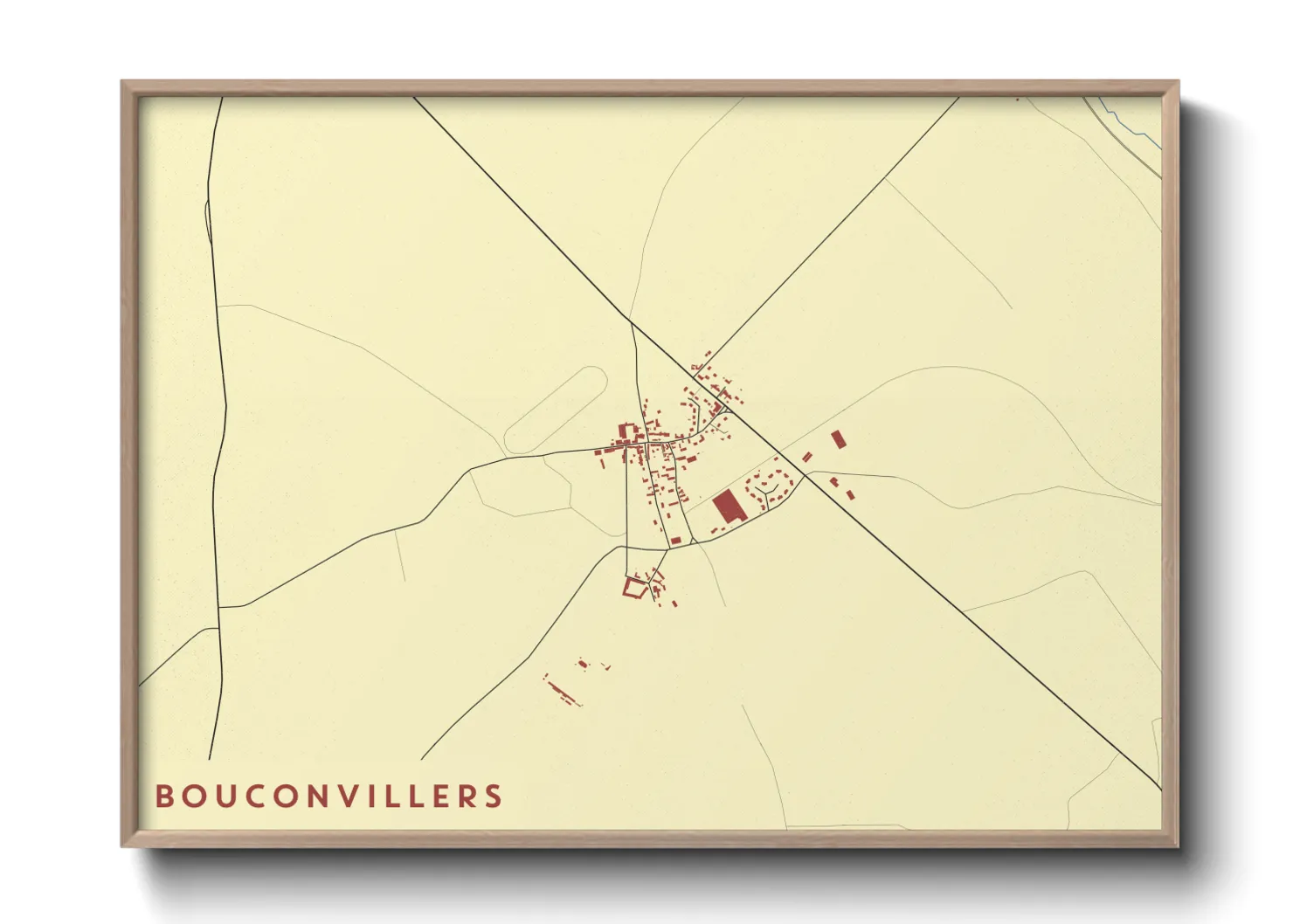 Une affiche de carte sur Bouconvillers